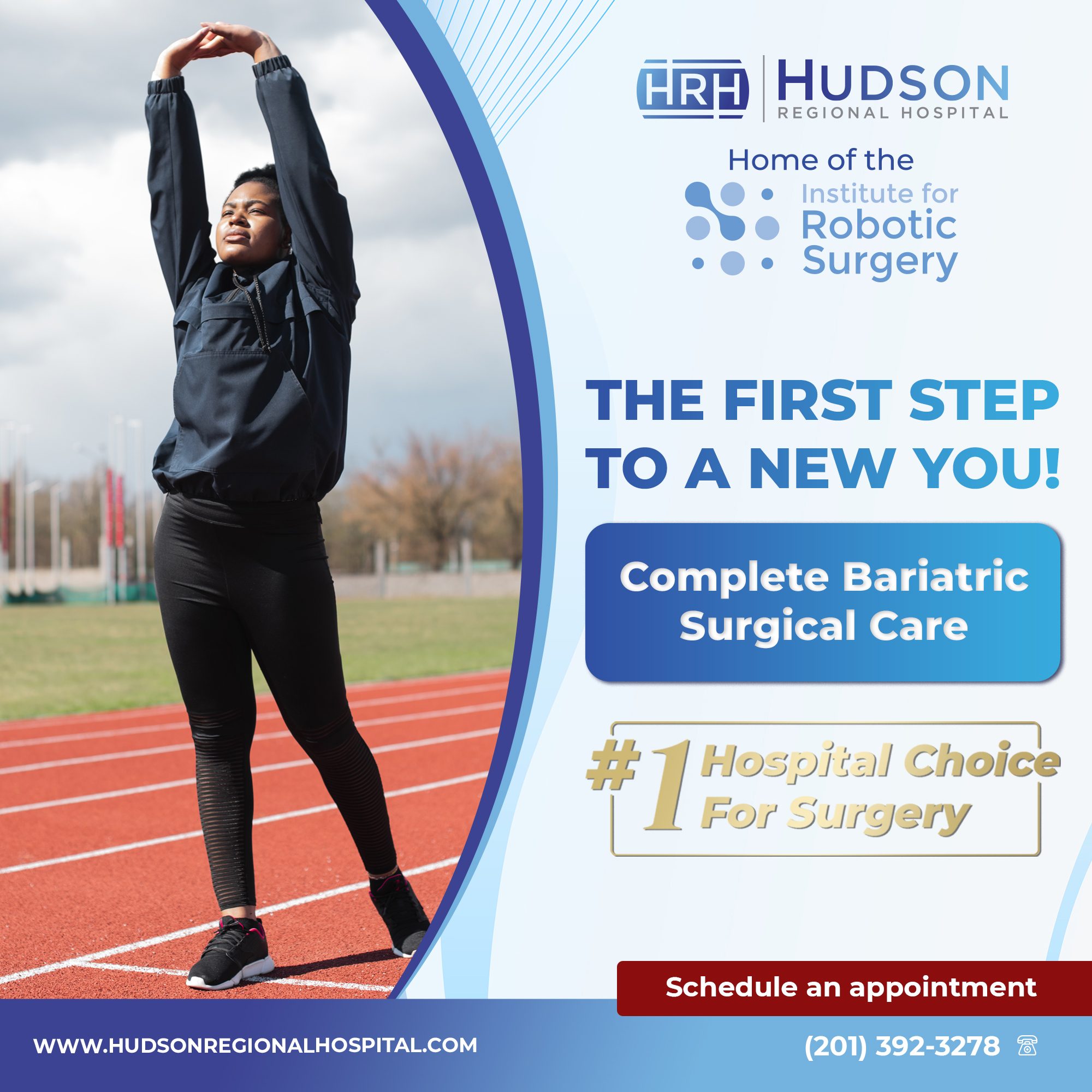 Hudson Regional Hospital digital campaign square promoting the bariatric surgery program