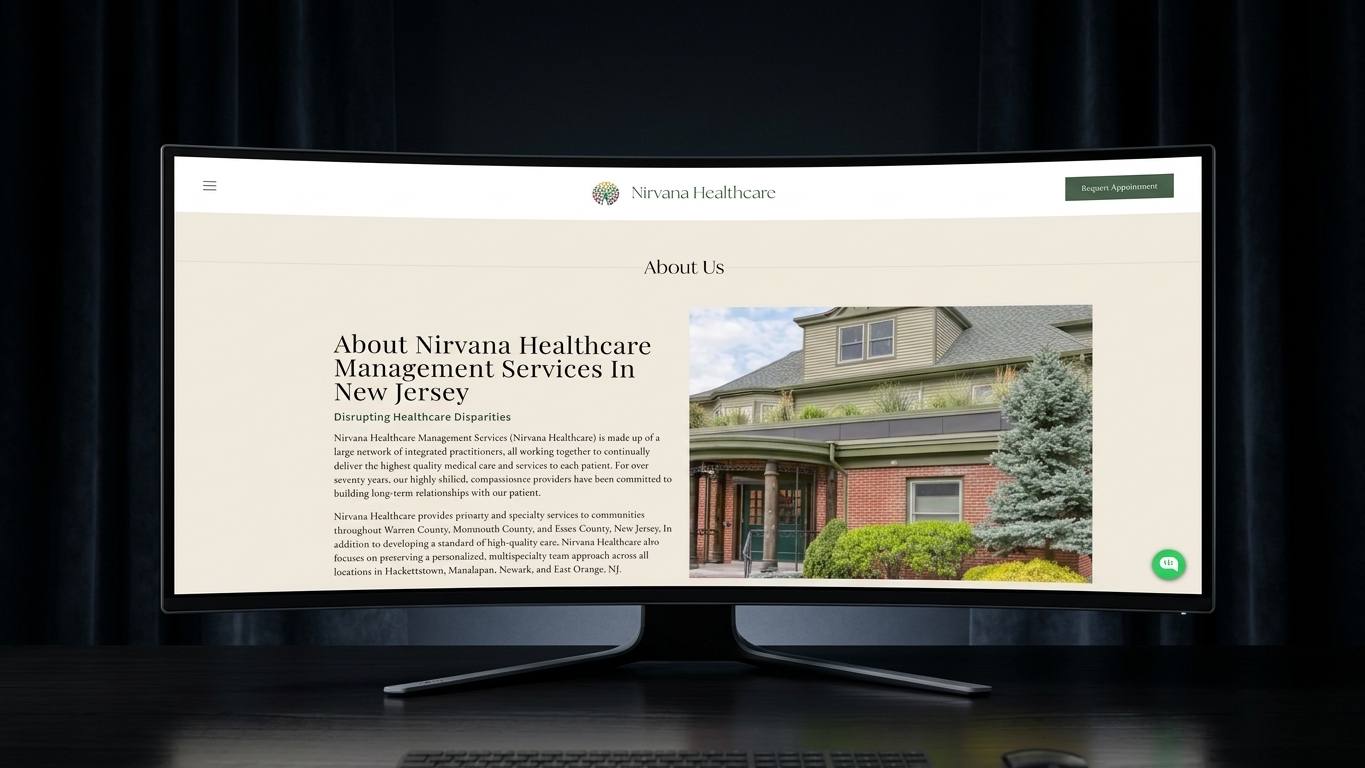 About page mockup