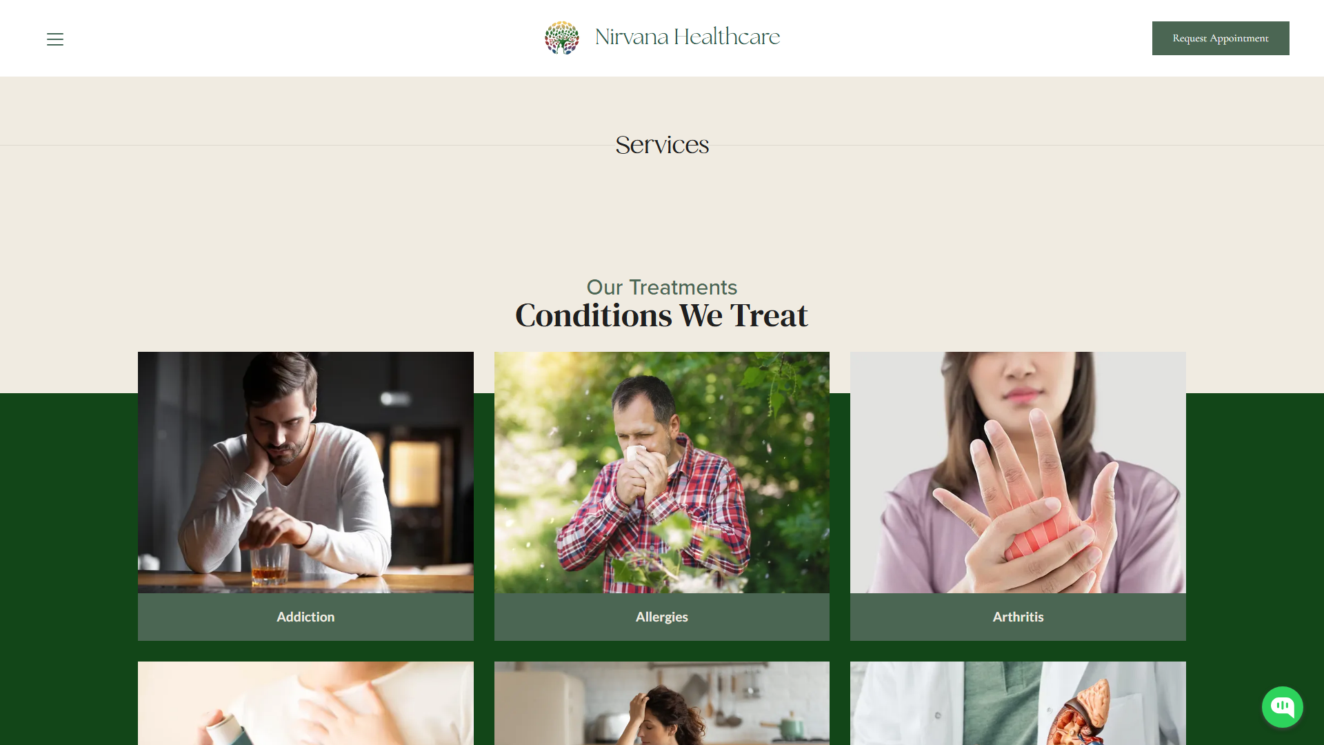 Services page top