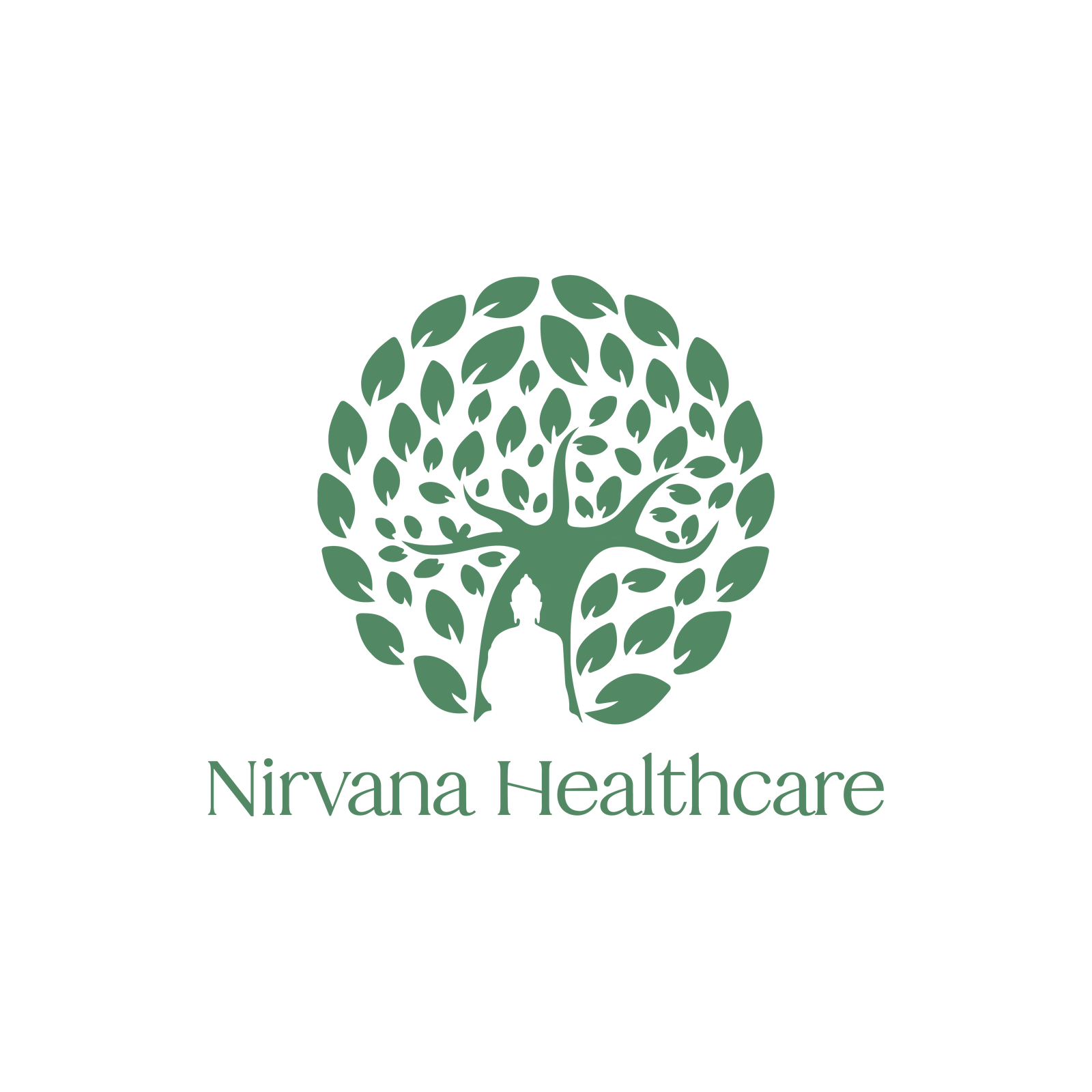 Nirvana logo in brand colour on light backdrop — reverse variant