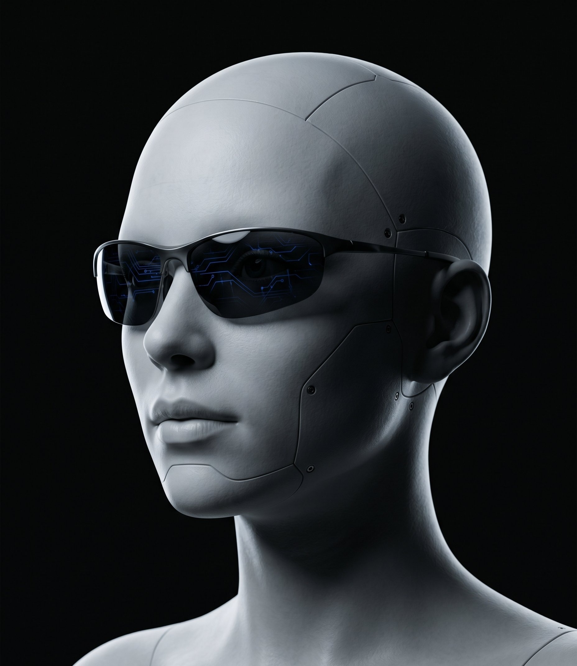 AI-generated editorial portrait concept in the OZAX brand palette